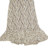 GANNI Womens Day Dress Brown Lace Short Sleeve Midi XS