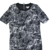 WHISTLES Womens Shift Dress Grey Short Sleeve Knee Length M