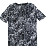 WHISTLES Womens Shift Dress Grey Short Sleeve Knee Length M