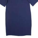 WHISTLES Oversized Womens Shift Dress Blue Short Sleeve Midi UK 8