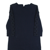 MASSIMO DUTTI Oversized Womens Shift Dress Blue Long Sleeve Knee Length XS