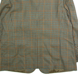 DELMOD INTERNATIONAL Womens Blazer Jacket Brown Wool 90s Houndstooth XL