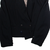 Womens Blazer Jacket Black Viscose UK 10