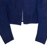 Womens Blazer Jacket Blue 90s Spotted XS