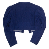 Womens Blazer Jacket Blue 90s Spotted XS