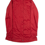 COLUMBIA Mens Rain Jacket Red Nylon Hooded Diamond S