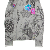 DESIGUAL Womens Track Jacket Grey Floral M