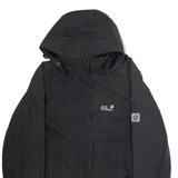 JACK WOLFSKIN Womens Rain Jacket Grey Hooded UK 10