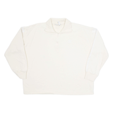 ADIDAS Womens Sweatshirt Beige 1/4 Zip UK 16