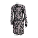 TEMPERLEY LONDON Womens Shift Dress Purple Floral Long Sleeve Knee Length UK 8