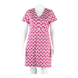 BODEN Womens Day Dress Pink Floral Short Sleeve Knee Length UK 10
