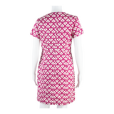 BODEN Womens Day Dress Pink Floral Short Sleeve Knee Length UK 10