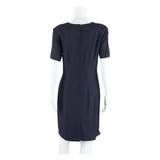 BETSY'S THINGS Womens Pencil Dress Blue Viscose Short Sleeve Knee Length M