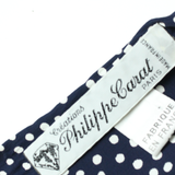 PHILIPPE GARAT Womens Pencil Dress Blue Viscose 90s Polka Dot Midi S