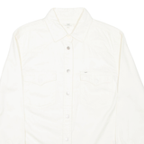 LEE Mens Plain Shirt Cream Long Sleeve M