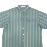 SLOT MACHINE Mens Shirt Green Striped L