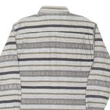 SEASONS Mens Shirt Grey Striped Long Sleeve L