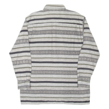 SEASONS Mens Shirt Grey Striped Long Sleeve L