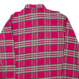 MEBI TEAM Mens Flannel Shirt Red Check Long Sleeve M