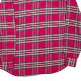 MEBI TEAM Mens Flannel Shirt Red Check Long Sleeve M