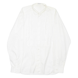 CARREL Mens Plain Shirt White Long Sleeve L