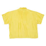 CHICOREE Womens Plain Shirt Yellow Silk L