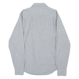 LEVI'S Slim Fit Mens Shirt Grey Striped Long Sleeve S