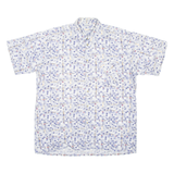 BREMO Mens Shirt Blue Crazy Pattern XL