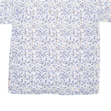 BREMO Mens Shirt Blue Crazy Pattern XL