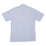 C&A Mens Shirt Blue Striped L