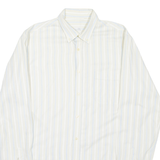 LINEO Mens Shirt Beige Striped Long Sleeve L