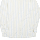 LINEO Mens Shirt Beige Striped Long Sleeve L