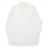 LINEO Mens Shirt Beige Striped Long Sleeve L