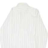 LINEO Mens Shirt Beige Striped Long Sleeve L