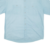 FINEST TAILOR Mens Plain Shirt Blue L