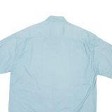 FINEST TAILOR Mens Plain Shirt Blue L