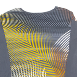 CAMOMILLA Womens Printed Blouse Grey Long Sleeve Viscose Geometric S