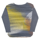 CAMOMILLA Womens Printed Blouse Grey Long Sleeve Viscose Geometric S