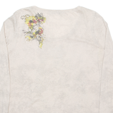 FIORELLA RUBINO Womens Printed Blouse Beige Long Sleeve Floral L