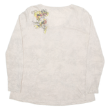 FIORELLA RUBINO Womens Printed Blouse Beige Long Sleeve Floral L