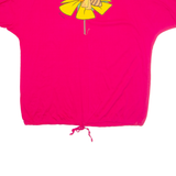 DIANA D'ESTE Embroidery Bee Womens Printed Top Pink Floral L