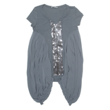 LIU JO Sequin Womens Blouse Grey S