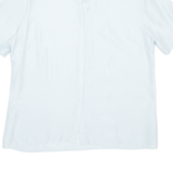 SPENGLER Womens Shirt Blue Collared Silk M