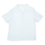 SPENGLER Womens Shirt Blue Collared Silk M