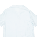 SPENGLER Womens Shirt Blue Collared Silk M