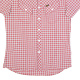 LEE Mens Shirt Red Plaid Short Sleeve L