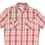 LEVI'S Mens Shirt Red Check Short Sleeve S