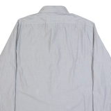 CALVIN KLEIN Slim Fit Mens Shirt Grey Striped Long Sleeve M