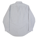 CALVIN KLEIN Slim Fit Mens Shirt Grey Striped Long Sleeve M