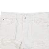 GUESS Womens Denim Shorts White Relaxed M W29